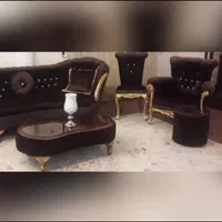 مبل نیمه استیل ۹ نفره در حد نو|مبلمان خانگی و میز عسلی|کرج, شهرک اوج|دیوار