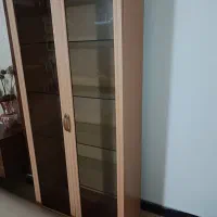 بوفه چوبی وشیشه ای|بوفه، ویترین، کنسول|ساری, |دیوار