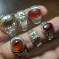 انگشتر نقره جواهری یمنی کهنه مال حرز کهنه