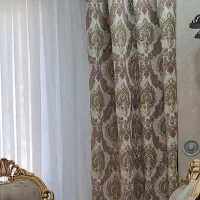 دو عدد دستک  پرده  ژاکارد  نو
