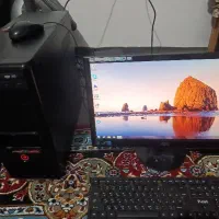 کامپیوتر کامل با مانیتور، کیبورد، موس و اسپیکر