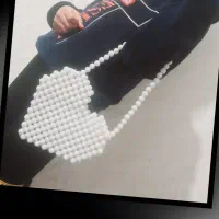 کیف مرواریدی /طرح قلب