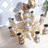 یه جفت لوستر برنج ۸ شاخه یه