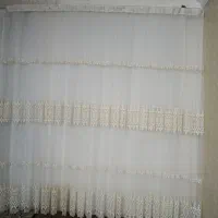 پرده 10متر پارچه تور خامه دوزی