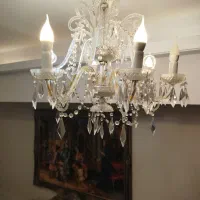 لوستر کریستال 6و4شاخه|لوستر و چراغ آویز|کرج, عظیمیه|دیوار