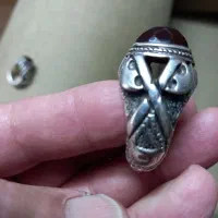 عقیق یمنی رکاب چزگی الماس تراش