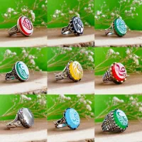 انگشتر نقره عقیق ست رکاب خالی نگین حکاکی تعمیرات