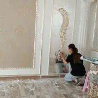نقاشی ساختمان ،کنافکاری نصب ابزار ،پتینه ورق طلا