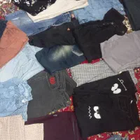 تعدادی شلوار لی و خونگی زنانه سایز ۳۸ تا ۴۴|لباس|پرند, فاز ۶|دیوار