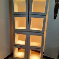 باکس چراغدار|کتابخانه، شلف، قفسه‌های دیواری|مسجد سلیمان, |دیوار