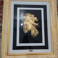 تابلو دو ماهی با روکش طلا 24عیار لوموس|صنایع دستی و سایر لوازم تزئینی|تهران, جنت‌آباد جنوبی|دیوار