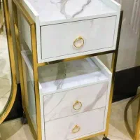 ترولی بدنه فلز فورتیک طلایی ۳ کشو نونو