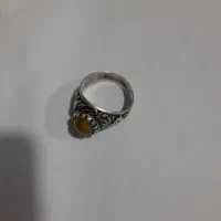 انگشتر نقره کار شده ضامن آهو