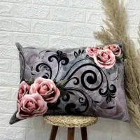 رو بالشتی مخمل سه بعدی