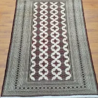 قالیچه ترکمن زمینه کرم