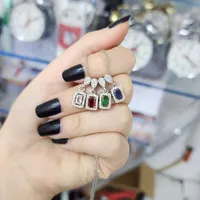 پلاک زنجیر نقره اصلی ۹۲۵  در ۴ رنگ