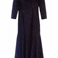 پیراهن مجلسی سرمه ای