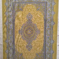 فرش ذرع چارک تمام ابریشم شیر و خورشید