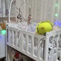 تخت کودک گهواره ای و ثابت