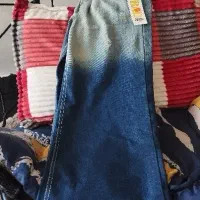 شلوار جین دورنگ شافل