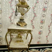 میز برنجی تلفن برنجی سنگین