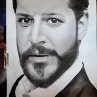 سفارش چهره تابلو سیاه قلم