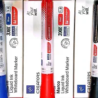 ماژیک وایت برد مایع در ۳رنگ آبی قرمز سیاه