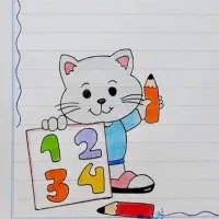 دفتر مشق نقاشی شده