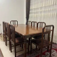 میز نهارخوری با چوب گردو درجه یک،۸ نفره،ظریف و شیک|میز و صندلی غذاخوری|شاهرود, |دیوار