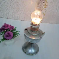 چراغ گردسوز نفتی قدیمی تمام برنجی سالم و روشن|کلکسیون اشیاء عتیقه|تهران, آسمان|دیوار