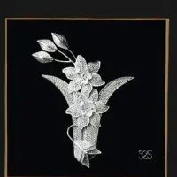 قاب گل نقره