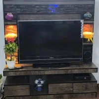 زیر تلویزیون چوبی