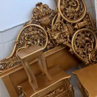 سرویس خواب دونفره چوب با تشک طبی