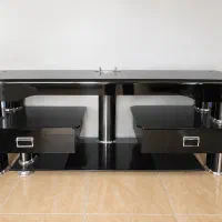 میز تلویزیون بزرگ شیشه خارجی محکم و بادوام و شیک