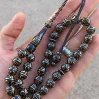 تسبیح 35 تایی میخکوب برنزی فوق کلکسیونی