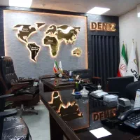 لوگوی قاره ها ازجنس استیل به رنگ طلایی با کیفیت