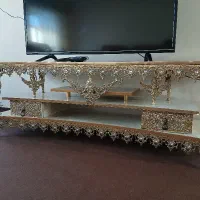میز آینه زیر تلویزیونی وساعت|بوفه، ویترین، کنسول|همدان, |دیوار