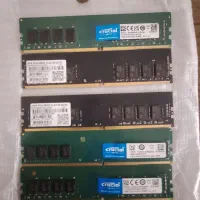 ۲ عدد رم 8G DDR4 و ۳ عدد رم 16G DDR4 سالم و کم‌کار