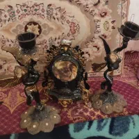 شمعدانی عتیقه فلزی سنگین