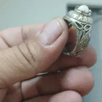 انگشتر نقره اوپال شیری با رکاب جوندار|جواهرات|تهران, ائمه اطهار|دیوار
