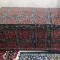 صندوقچه عتیقه قدیمی ومقداری وسایل دیگر