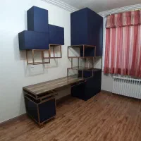 فروش مجموعه تخت و میز مطالعه سفارشی ساز|تخت و سرویس خواب|رشت, پل تالشان|دیوار
