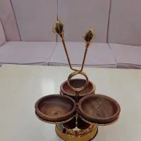 ست پذیرایی پنج تیکه چوبی گل لیلیوم،اطلسی،ستاره