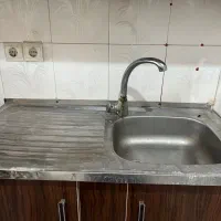 سینک ظرفشویی با شیر اهرمی