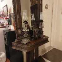 اینه کنسول با شمعدانی و ساعت|بوفه، ویترین، کنسول|پردیس, فاز ۲|دیوار