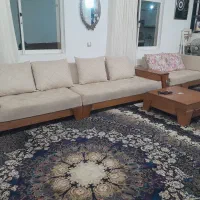 مبل پازلی چوبی راحتی ۹ نفره