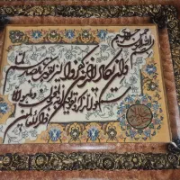 تابلو فرش دستبافت تبریز 50 رج گل ابریشم