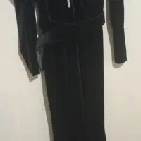 پیراهن مجلسی ماکسی  وشلوار کرپ راسته نو