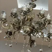 لوستر برنجی ۶شاخه۱۲شعله