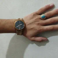 ساعت مچی و انگشتر فیروزه